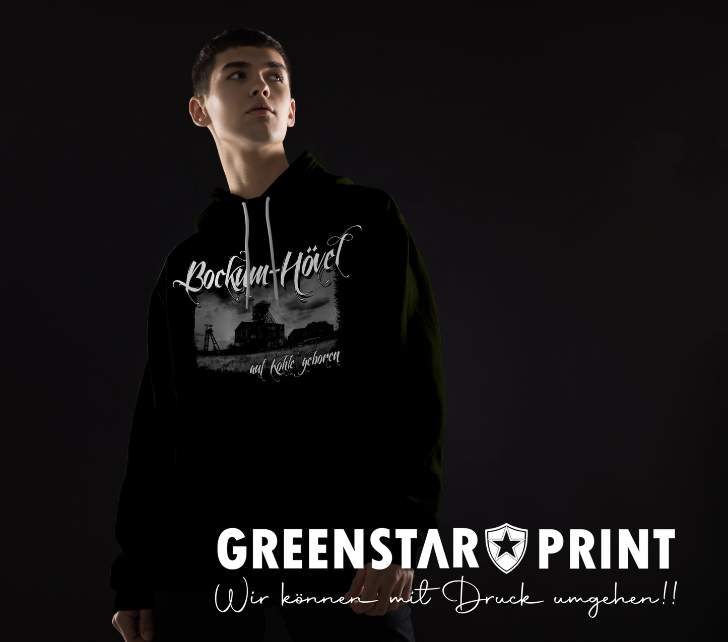 Hoodie / Kapuzenpullover Bockum-Hövel - Auf Kohle geboren