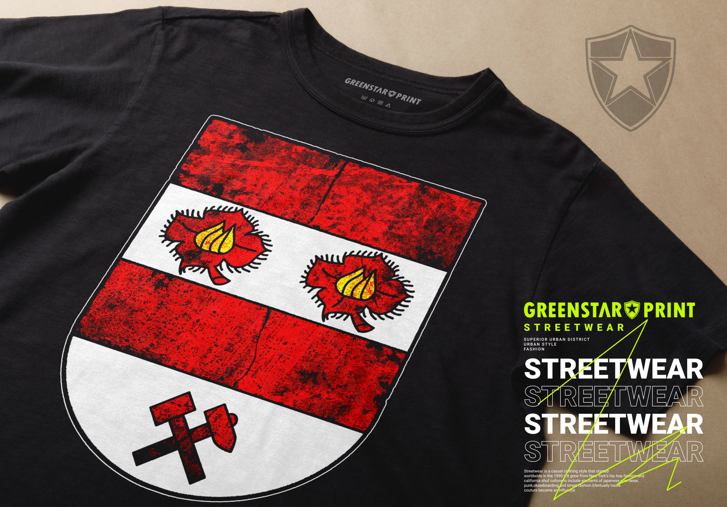 T-Shirt Bockum-Hövel - Stadtwappen Grunge