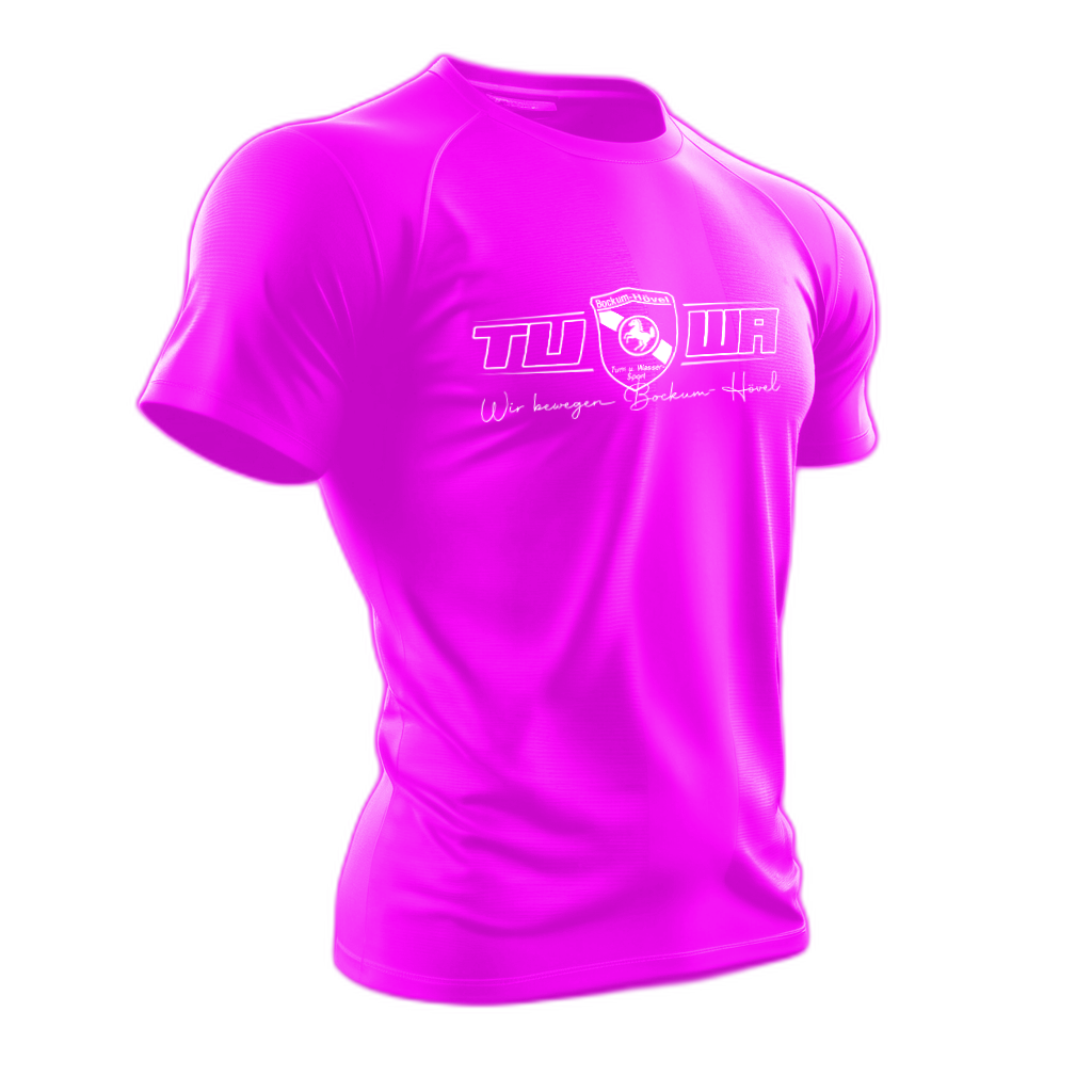 TuWa Sport-Shirt Polyester Neon Pink mit großem Logo