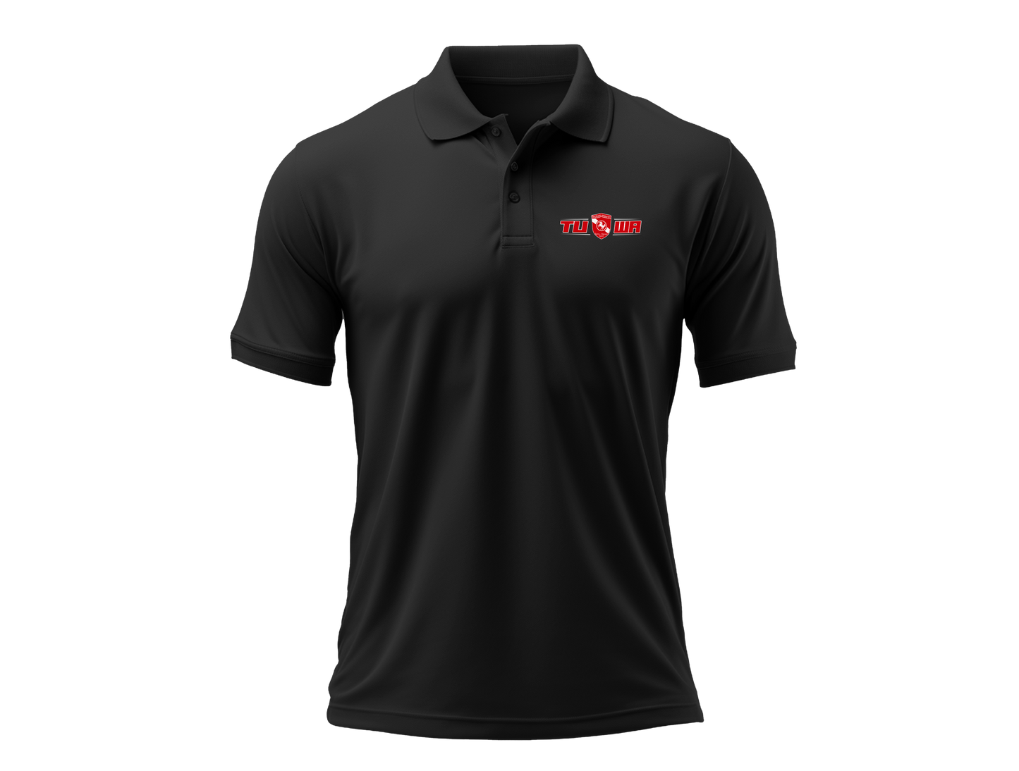 TuWa Polo-Shirt Baumwolle schwarz mit kleinem Logo