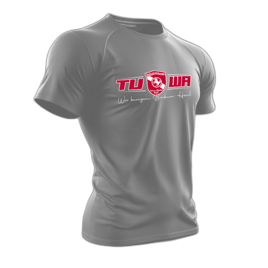 TuWa Sport-Shirt Polyester hellgrau mit großem Logo