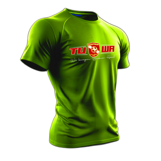 TuWa Sport-Shirt Polyester neongrün mit großem Logo