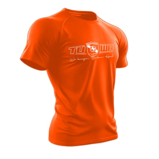 TuWa Sport-Shirt Polyester Neon Orange mit großem Logo