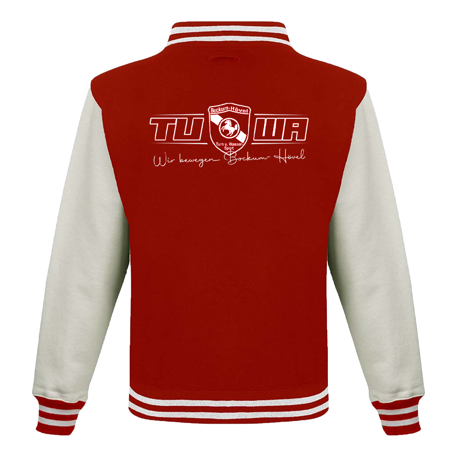 TuWa College Jacke ROT (kleines Logo vorne / Rücken mit großem Logo)